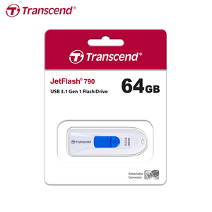【Transcend】創見 JetFlash 790 USB 3.1 64GB 白色 高速隨身碟 保固公司貨