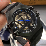 [星晴錶業]MASERATI手錶,42mm,R8821108009黑色錶面黑錶殼深黑色真皮皮革錶帶款, , large