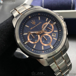 [星晴錶業]MASERATI手錶,44mm,R8873621008寶藍色錶面銀錶殼銀色精鋼錶帶款, , large
