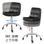 【G+居家】免組裝 人體工學雙層特厚柔軟坐墊電腦椅-2吋黑輪(氣壓升降椅/吧檯椅/美容椅/收銀椅), , large