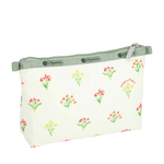 Lesportsac Cosmetic Clutch 雙層拉鍊化妝包 收納袋 盥洗包 女包(盛夏草原), , large