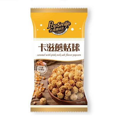 卡滋蘑菇球爆米花-焦糖玫瑰口味-100g