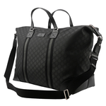 GUCCI GG Logo 帆布及皮革二用公事包/行李袋/淺粉色, , large