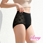 【Clany可蘭霓】台灣製高腰收腹提臀塑身褲｜竹炭抑菌x透氣網紗 2238-63 黑色, , large