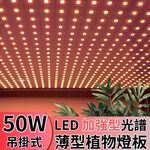 【君沛植物燈】LED植物燈 LED50W薄型植物燈板 50瓦吊掛式植物燈 加強型光譜 強化植物莖葉發展 植物成長專用燈, , large