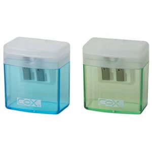 COX三燕 雙孔、可蓋式削筆器PS-20藍