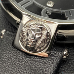 [星晴錶業]VERSUS VERSACE手錶,36mm,VV00089銀色錶面銀錶殼深黑色真皮皮革錶帶款, , large