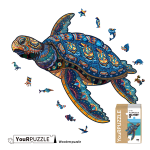 [積木共和國] 【YouRPUZZLE】台灣現貨海龜拼圖(檢驗合格木質動物拼圖)