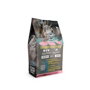 【Allando 奧藍多】無榖貓糧雞肉+火雞肉+鴨肉1.2KG(全齡貓/貓飼料/貓糧)