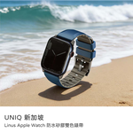 【山水之寶】UNIQ Apple Watch 38/40/41/S10 42/S11 42mm錶帶Linus防水矽膠雙色錶帶 原廠公司貨, 藍色, large