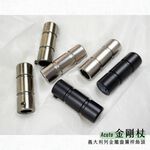 Metal Curtain Rod Finials &ndash; Triple Threded-Cyliner Design for 16mm Rod | 2pcs Set | Decorative End Caps | DIY Installation | Brushed Nickel, , large
