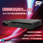 昌運監視器 EverFocus 慧友電子 UNIGUARD1_4H 4CH 5MP混合型錄放影機(1 HDD), , large