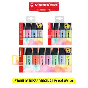 【德國天鵝STABILO】BOSS ORIGINAL Pastel 波士馬卡龍色經典螢光筆 4色-ST70/4-2