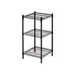 KIWISH 46x40x90H Black 3-Tier Wire Shelving Unit | Heavy Duty Metal Storage Rack | Made in Taiwan, Free Shipping, , large