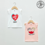 【SOLO Vintage】LCW Baby Toddler Watermelon Love Heart Two Piece T-Shirts Set Made in Turkey 9-12m, , large
