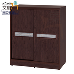 【文創集】雷斯 環保3尺南亞塑鋼推門鞋櫃(客約商品), , large