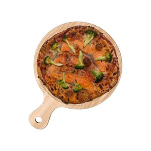 Smoked salmon and vegetable pizza