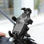 【山水之寶】MILVUS 黑鷹 機車手機架 後視鏡座後照鏡 歪嘴球頭款 防盜減震機車手機支架 星鐵灰 ME28贈造型遮陽帽 機車車架, , large