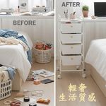 【ROOMIX】台灣製造 5層抽屜 收納推車 移動化妝台 美容推車 辦公室文件櫃 置物架 居家收納 現貨, , large