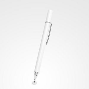 (4-Pack)[DP13 Piano White]Clip Premium Disc Fine Capacitive Stylus Pen