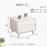【Hampton 漢汀堡】道諾2尺仿石面多功能茶几, , large