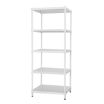 【Y HOUSE】90x35x180cm perforated plate five-layer shelf perforated plate shelf iron rack - painted white, , large