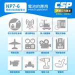 YUASA NP7-6 Lead-acid Battery 6V7Ah UPS Emergency Lighting Rechargeable Lamp Electronic Scale Power Tools Children's Electric Car, , large
