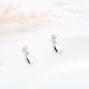 【Angel & Me】Love Heart s925 sterling silver earrings (changeable ear clips) gift