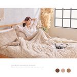 【DUYAN 竹漾】法蘭絨 單人/雙人/加大 床包兩用毯被組 / 濃縮卡布, , large