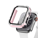 【山水之寶】Apple watch Series 7/8/9 41mm保護殼 玻璃膜+保護框 閃鑽電鍍一體式手錶防撞殼, , large