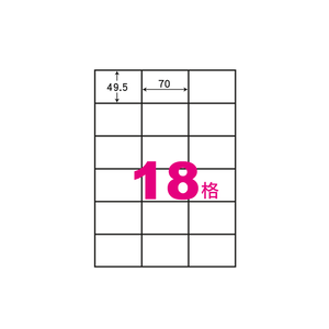 華麗牌 阿波羅 A4 電腦列印標籤 18格 1000張入 / 箱 WL-9618B-1K