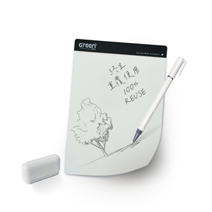 【Green Board】8.5吋磁性電紙板 0.6mm 超薄 軟性電子紙 可重覆書寫 磁吸 局部修正 輕薄便利-黑色