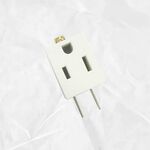 90度 L型 白 三轉二孔 向左 電源 轉接頭  原廠保固一年, , large