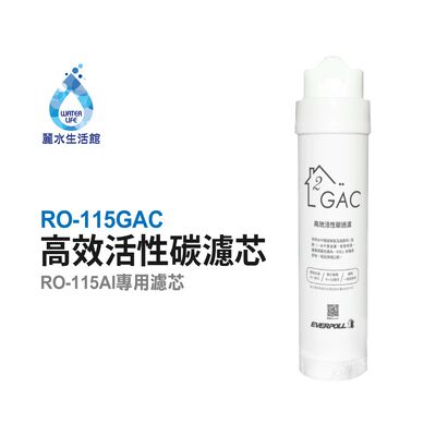 【麗水生活】愛科濾淨EVERPOLL RO-115GAC高效活性碳(第二道) 適用RO-115AI桌上型智慧飲水機