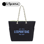 Lesportsac Medium Two-Way Tote 中型雙面托特包 購物袋 手提袋 便當袋 送禮 禮物(深藍x青檸綠)L261-1435P-FB16, , large