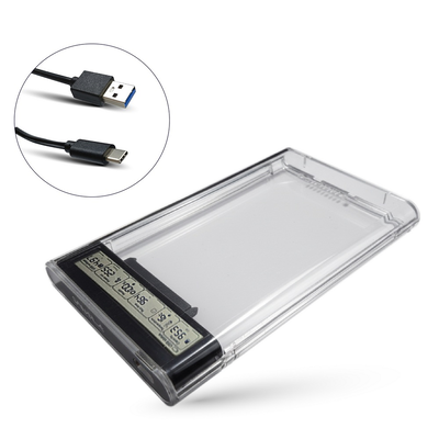 2.5吋智能數據顯示硬碟盒 Type-C USB3.2高速傳輸 適用 HDD / SSD硬碟 免工具安裝 即時監控健康度