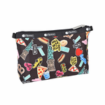 Lesportsac Cosmetic Clutch 雙層拉鍊化妝包 收納袋 盥洗包 女包(紐約城市)L262-7105P-HG79, , large