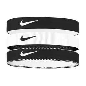 NIKE FLEX CLASSIC 寬版頭帶 3PK 三入裝 運動頭帶 止汗髮帶 簡約 穩固 矽膠防滑 貼合 彈性 N1011932036OS黑白