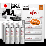 日本富士通 Fujitsu 低自放電3號1900mAh鎳氫充電電池 HR-3UTC (3號12入)送電池盒, , large