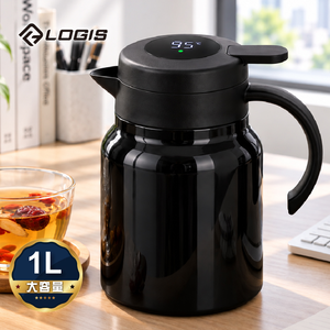 (LOGIS)沏享316不鏽鋼泡茶壺1L｜溫度顯示 可拆式茶漏 【TEA-1】