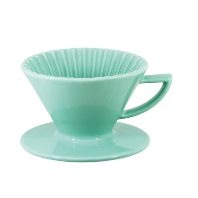 [寶馬牌 附把陶瓷濾杯 1-4杯 綠色] JA-05-02-C-G