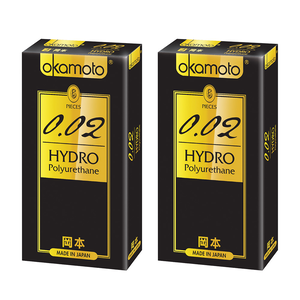 【okamoto岡本】002Hydro水感勁薄保險套 6入x2盒