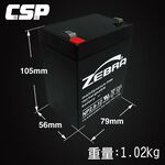 ZEBRA NP2.9-12 (12V2.9Ah) Zebra Battery Megaphone Lead-acid Battery Uninterruptible Power System Monitoring and Anti-theft System Emergency Lighting Medical Equipment, , large