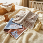 [Kaimei Cotton Industry] Randomly excellent pure cotton untwisted yarn absorbent children's towel/bath towel/face towel-Punk Bear, , large