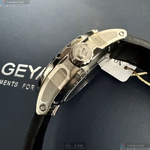 [星晴錶業]GEYA手錶,44mm,G78155GWK雙面機械鏤空錶面銀錶殼深黑色真皮皮革錶帶款, , large