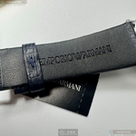 [星晴錶業]ARMANI手錶,42mm,AR00085寶藍色錶面銀錶殼深黑色真皮皮革錶帶款, , large
