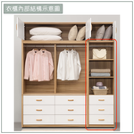 【唯熙傢俱】寶拉雙色2尺抽屜衣櫃, , large
