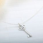 【Angel & Me】Key of love Key 925 sterling silver necklace Valentine Day gift, , large