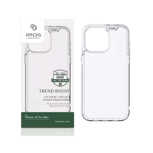 【山水之寶】iMos iPhone 16Pro/16ProMax手機殼TREND BOOST軍規防震保護殼 附手機墊片＋充電孔保護膜原廠公司貨