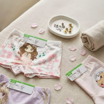 [凱美棉業] 一組2入 彈力萊卡純棉 舒適 透氣 兒童(四角款)內褲 女童純棉內褲, , large